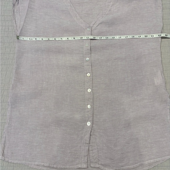 JNY Jones New York 100% Linen Button Front Top – Size M – Soft Lavender - Picture 5 of 6